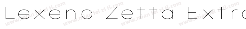 Lexend Zetta ExtraBold字体转换